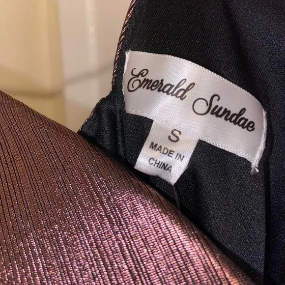 Emerald Sundae Shimmering Copper Midi Dress - Picture 2 of 2